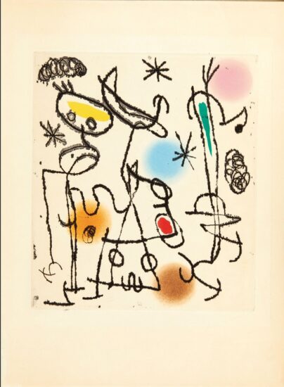 Joan Miró Etching and Aquatint, Paroles Peintes III (Painted Words III), 1967