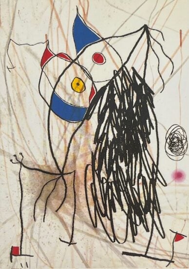Joan Miró Etching and Aquatint, Passage de L’Égyptienne II (The Egyptian Woman Passes II), 1985