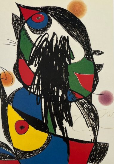Joan Miró Etching and Aquatint, Passage de L’Égyptienne VIII (The Egyptian Woman Passes VIII), 1985