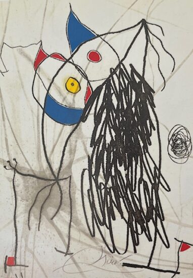 Joan Miró Etching and Aquatint, Passage de L’Égyptienne XV (The Egyptian Woman Passes XV), 1985