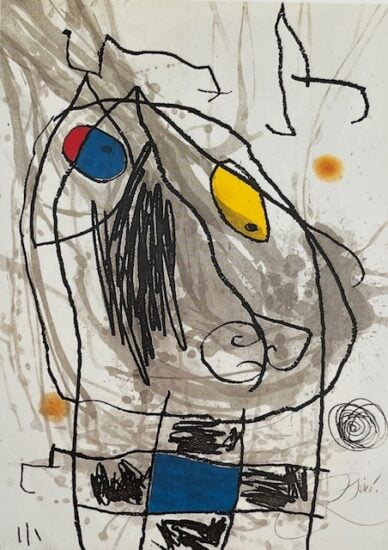 Joan Miró Etching and Aquatint, Passage de L’Égyptienne XVI (The Egyptian Woman Passes XVI), 1985
