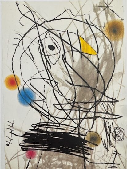 Joan Miró Etching and Aquatint, Passage de L’Égyptienne XVIII (The Egyptian Woman Passes XVIII), 1985