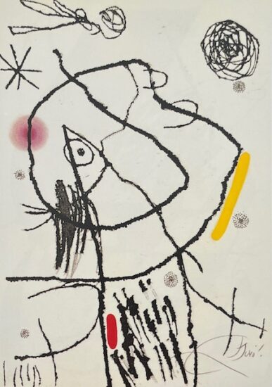 Joan Miró Etching and Aquatint, Passage de L’Égyptienne XIX (The Egyptian Woman Passes XIX), 1985