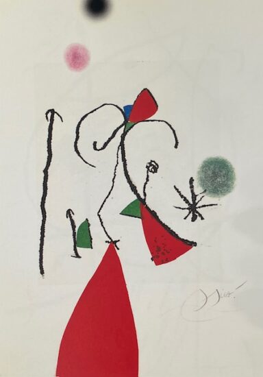 Joan Miró Etching and Aquatint, Passage de L’Égyptienne XX (The Egyptian Woman Passes XX), 1985