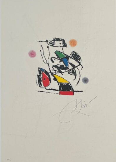 Joan Miró Etching and Aquatint, Passage de L’Égyptienne XXV (The Egyptian Woman Passes XXV), 1985