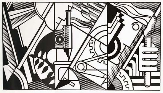 Roy Lichtenstein Lithograph, Peace Through Chemistry III, 1970, C.98