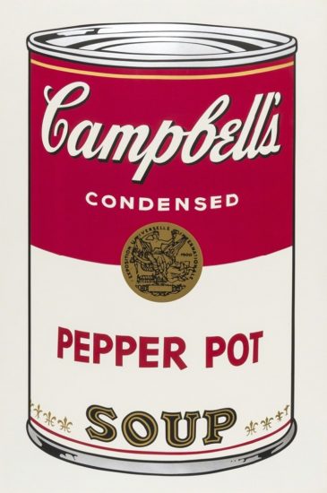 Andy Warhol Screen Print, Pepper Pot Soup, from Campbell's Soup I Portfolio, 1968