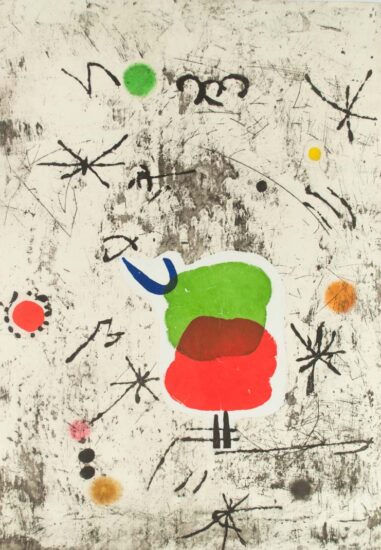 Joan Miró Etching, Personatge i Estels I (Figure and Stars I), 1979