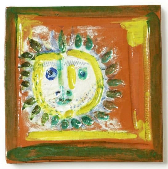 Pablo Picasso Ceramic, Petit Visage Solaire (Little Solar Face), 1968 A.R. 552
