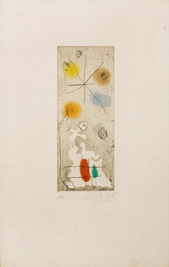 Joan Miró Aquatint, Petite Barrière (Small Barrier), 1967