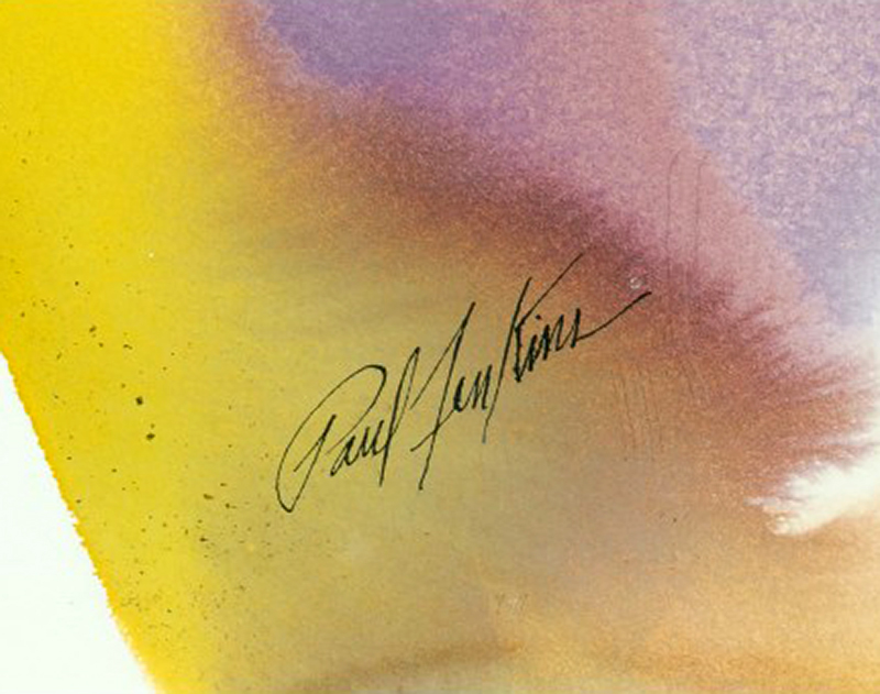 Paul Jenkins signature, Phenomena Burning Alice Flower, 1972