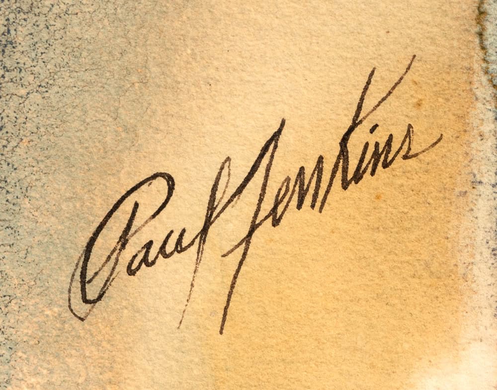 Paul Jenkins signature, Phenomena High Sound Carnac, 1973