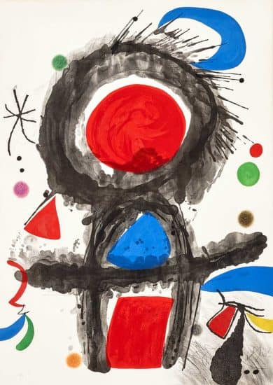 Joan Miró Aquatint, Pic de La Mirandole (Peak of Mirandole), 1975
