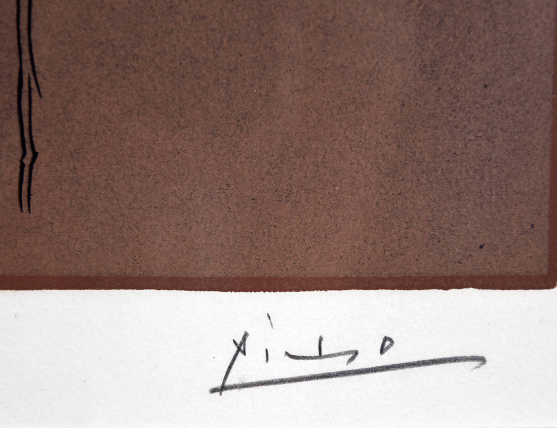 Pablo Picasso signature, Picador et cheval (Picador and Horse), 1959