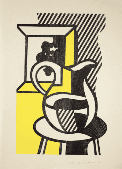 Roy Lichtenstein Woodcut, Picture and Pitcher, 1981
