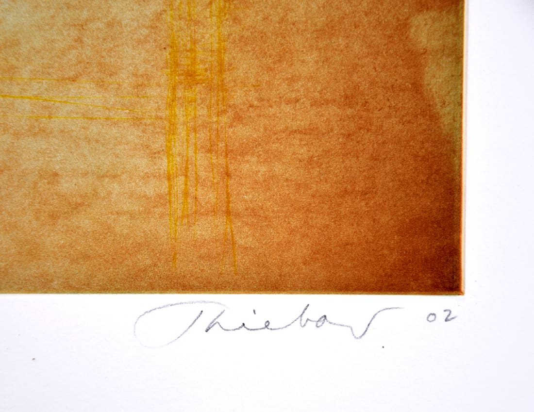 Wayne Thiebaud signature, Pie Case, 2002