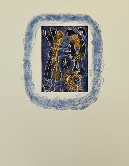 Joan Miró Etching, Plate VI for Anti-Platon, 1962