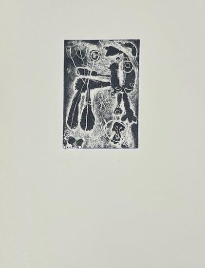 Joan Miró Etching, Plate VII for Anti-Platon, 1962