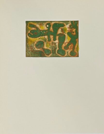 Joan Miró Etching, Plate I for La Lumière de la Lame, 1962