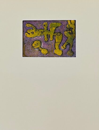 Joan Miró Etching, Plate II for La Lumière de la Lame, 1962