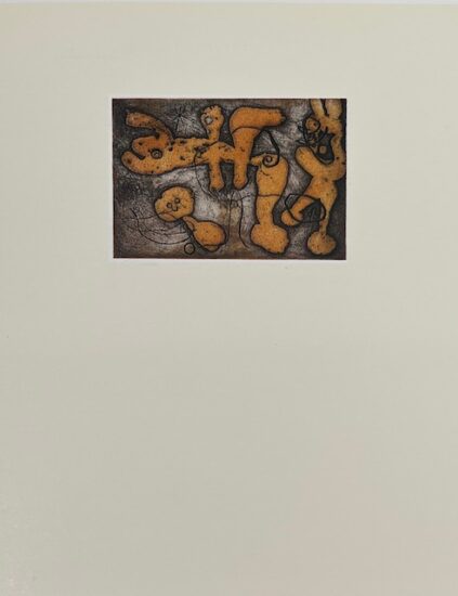 Joan Miró Etching, Plate V for La Lumière de la Lame, 1962