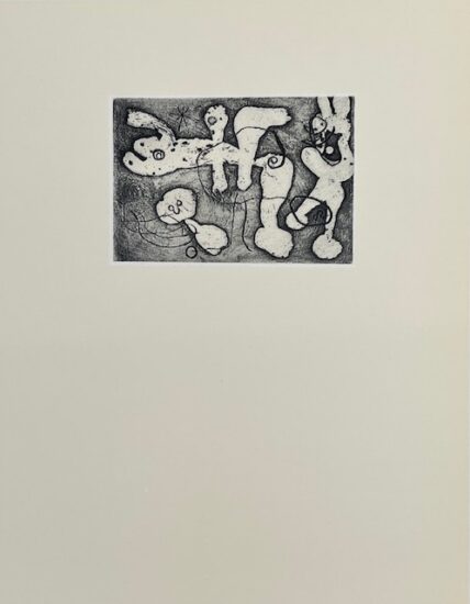 Joan Miró Etching, Plate VI for La Lumière de la Lame, 1962