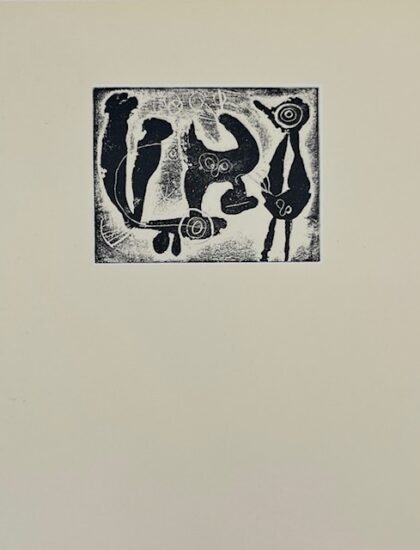 Joan Miró Etching, Plate VI for Saccades, 1962