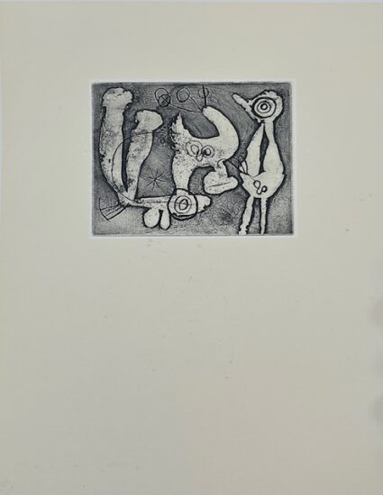 Joan Miró Etching, Plate VII for Saccades, 1962