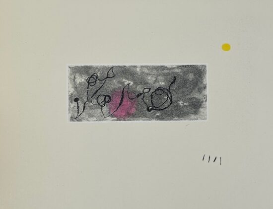 Joan Miró Etching and Aquatint, Plate IV for Sans le Soleil, Malgré les Autres Astres, il Ferait Nuit (Without the Sun, Despite the Other Stars, it Would be Night), 1965