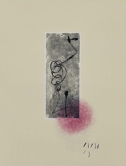 Joan Miró Etching and Aquatint, Plate VII for Sans le Soleil, Malgré les Autres Astres, il Ferait Nuit (Without the Sun, Despite the Other Stars, it Would be Night), 1965