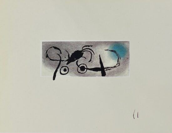 Joan Miró Etching and Aquatint, Plate II for Sans le Soleil, Malgré les Autres Astres, il Ferait Nuit (Without the Sun, Despite the Other Stars, it Would be Night), 1965