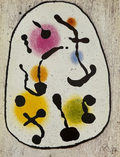 Joan Miró Aquatint, Plate II from Exhibition Catalogue for Miró 1959-1961, 1961