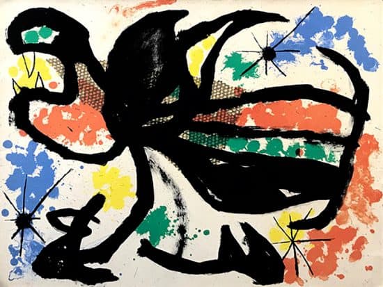 Joan Miró Lithograph, Plate III, from Album 19, 1961
