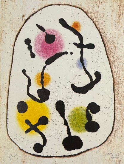 Joan Miró Aquatint, Plate VI from Exhibition Catalogue for Miró 1959-1961, 1961
