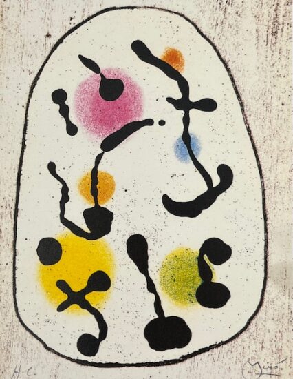 Joan Miró Aquatint, Plate VII from Exhibition Catalogue for Miró 1959-1961, 1961