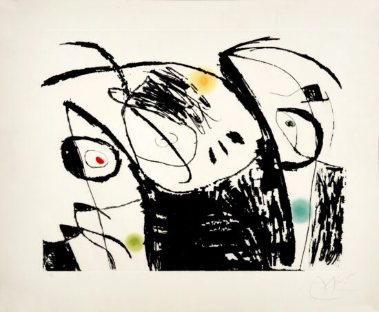 Joan Miró Etching and Aquatint, Plate IX from Série Mallorca, 1973