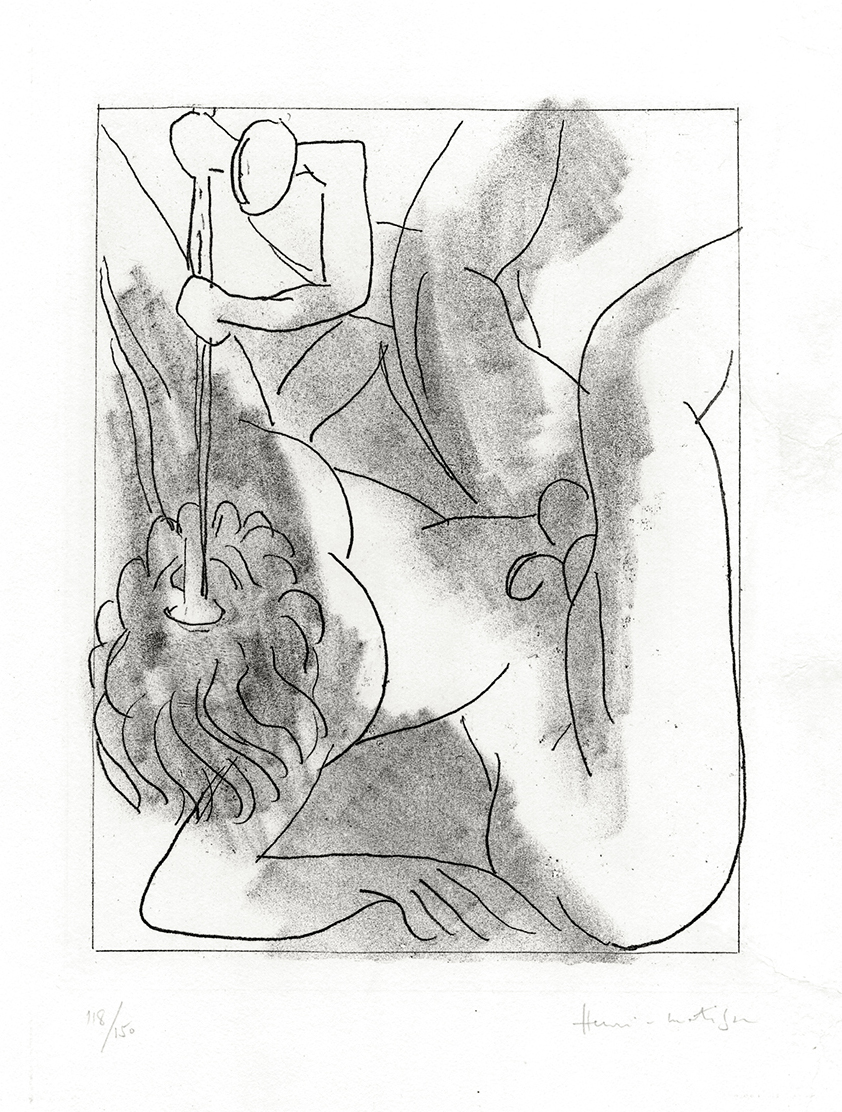 Henri Matisse etching, Polyphème from Ulysses, 1935