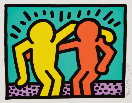 Keith Haring Silkscreen, Pop Shop I (Plate 1), from the Pop Shop I Portfolio, 1987