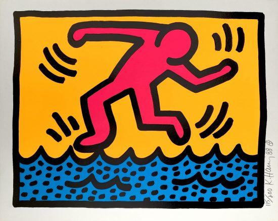 Keith Haring Silkscreen, Pop Shop II (Plate 3), from the Pop Shop II Portfolio, 1988