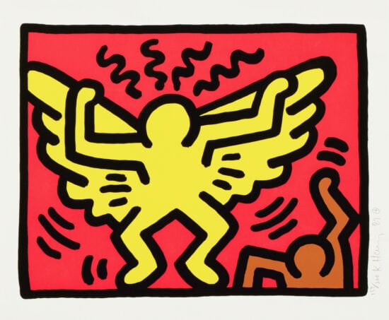 Keith Haring Silkscreen, Pop Shop IV (Plate 1), from the Pop Shop IV Portfolio, 1989