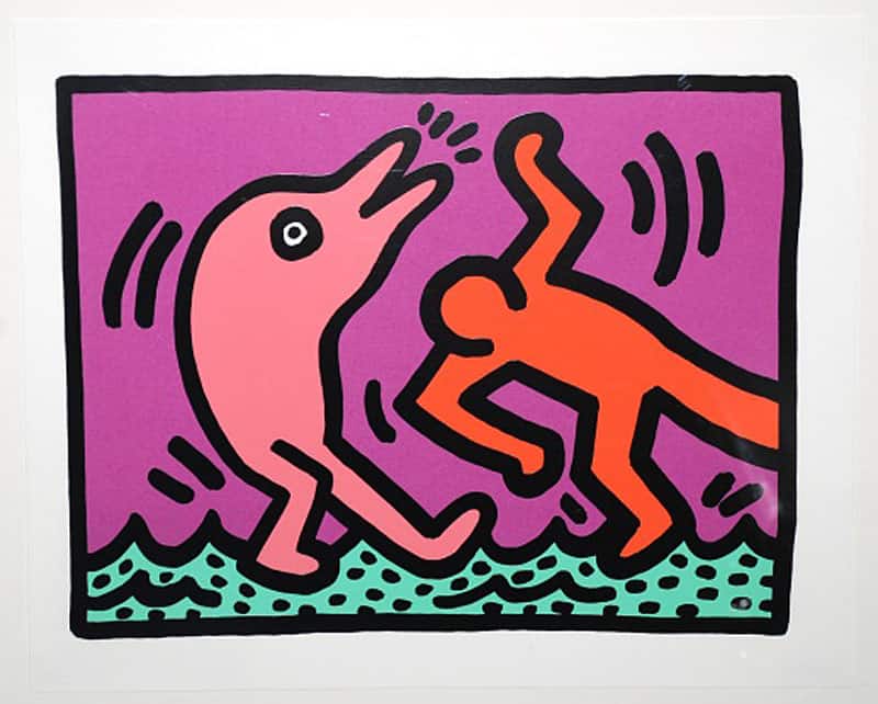 Keith Haring Removable Pop Shop Wallpaper