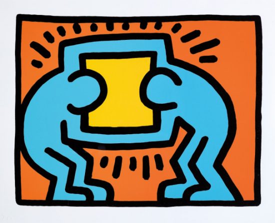 Keith Haring Silkscreen, Pop Shop VI (Plate 2), from the Pop Shop VI Portfolio, 1989