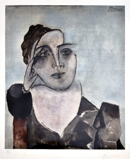 Pablo Picasso Collotype, Portrait de Mlle D.M. (Dora Maar), c. 1960