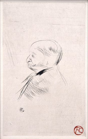 Henri de Toulouse-Lautrec Etching, Portrait d’un homme, Monsieur X, 1898