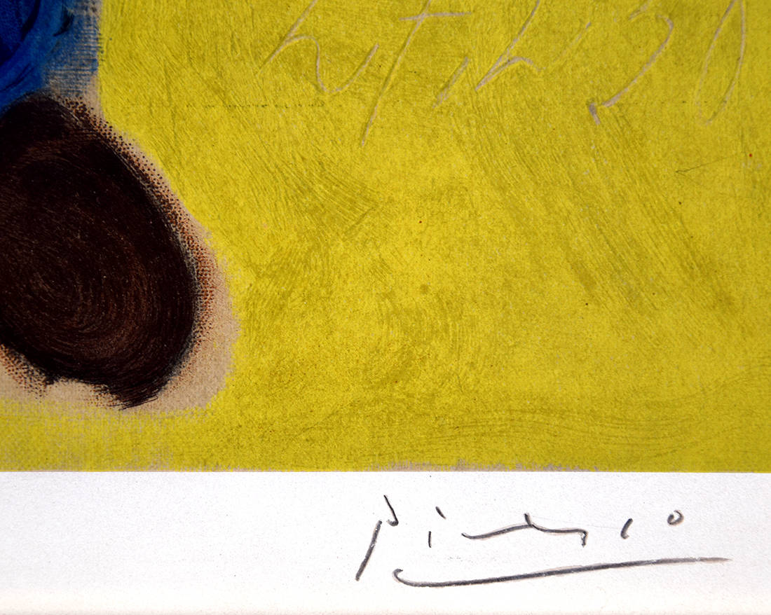 Pablo Picasso signature, Portrait d'une fille (Maya), 1965