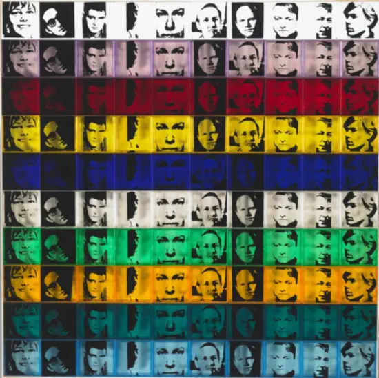 Andy Warhol Screen Print, Portrait of the Artists, 1967