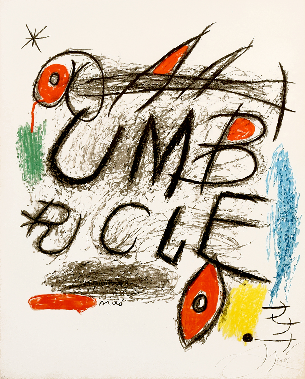 Joan Miró, Poster for the film 'Umbracle,' 1973