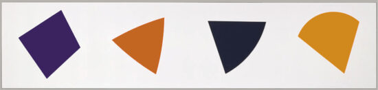 Ellsworth Kelly Litografía, Purple/Red/Grey/Orange, 1988