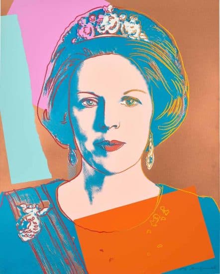 Andy Warhol Screen Print, Queen Beatrix of the Netherlands, from the Reigning Queens Series, 1985