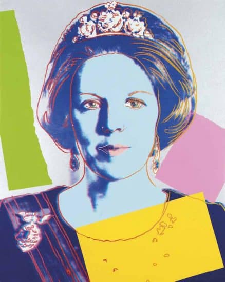 Andy Warhol Screen Print, Queen Beatrix of the Netherlands, from the Reigning Queens Series, 1985